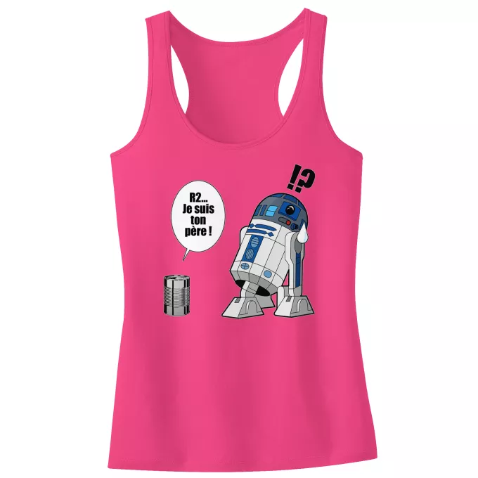 Débardeur Enfant Fille Parodie Star Wars Boîte de conserve ... - R2-D2 - Je suis ton père