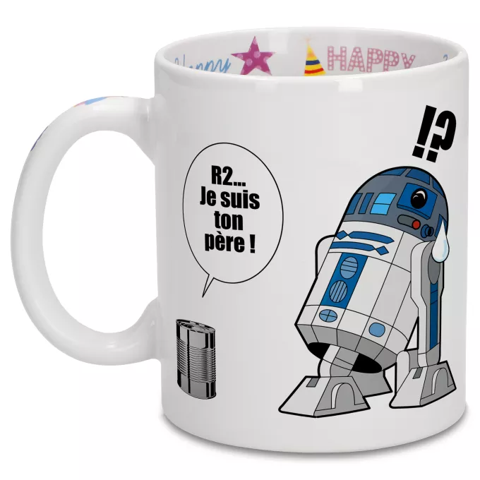 Mugs Anniversaire Parodie Star Wars Boîte de conserve ... - R2-D2 - Je suis ton père