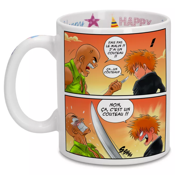 Mugs Anniversaire Parodie Bleach Non, ça c'est un couteau ! - Ichigo Kurosaki