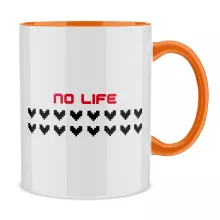 No Life Design Tasse – Parodie auf Videospiel Pixel