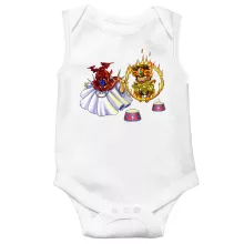 Pegasus Seiya Sleeveless Baby Bodysuit “Pegasus Seiya, Leo Aiolia and The Pope” – Knights of the Zodiac - Saint Seiya parody