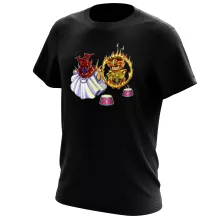 Pegasus Seiya T-Shirt “Pegasus Seiya, Aiolia des Löwen und der Pope” – Parodie auf Saint Seiya