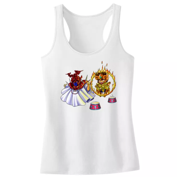 kinderen meisjes Tank Tops Parodie Saint Seiya Pegasus Seiya, Aiolia Leo en Grote Paus