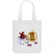 Pegasus Seiya totebag “Pegasus Seiya, Aiolia des Löwen und der Pope” – Parodie auf Saint Seiya