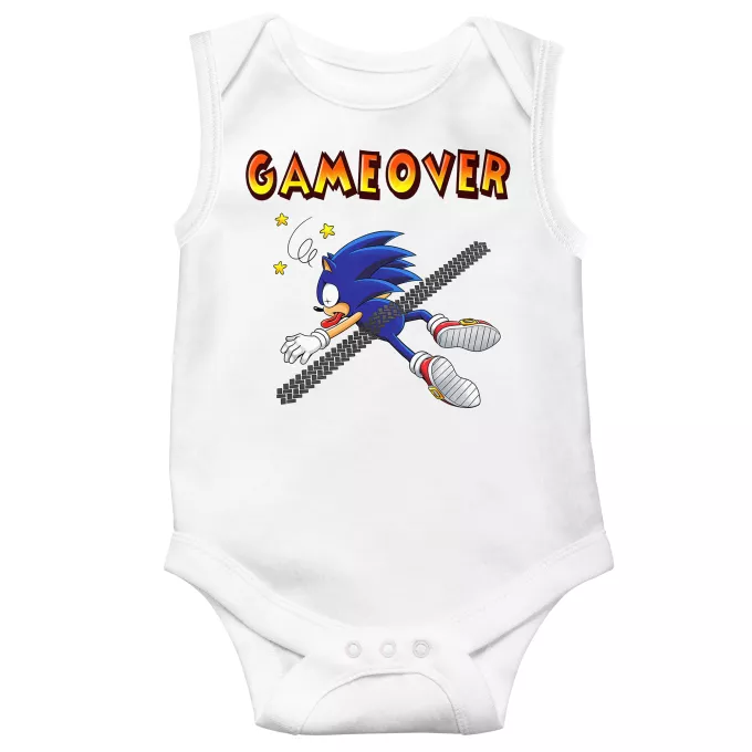 Fatinho sem mangas para bebé Paródia Sonic Sonic the Hedgehog