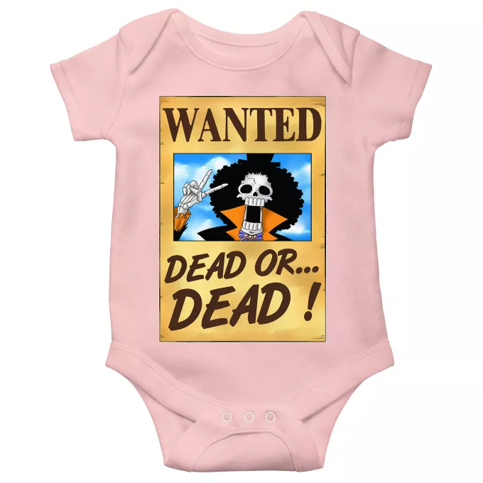 Body baby korta ärmar (flicka) Parodi One Piece Brook Wanted