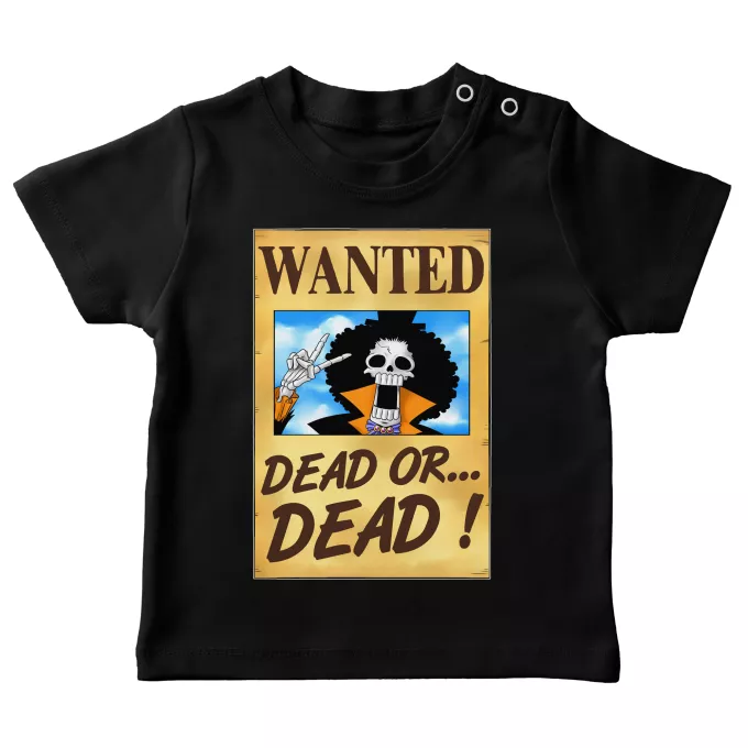 Magliette bebè Paoridia One Piece Brook Wanted