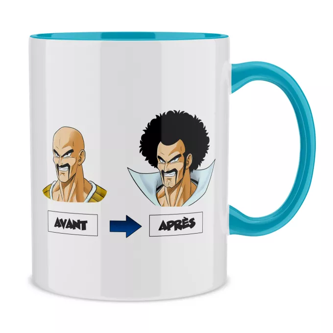 Mugs Parodie Dragon Ball Z - DBZ Avant - Après - Nappa, Hercule Satan