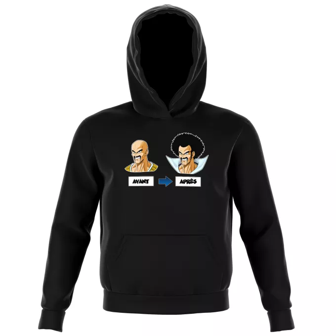 Sweat-shirts à Capuche Enfant Parodie Dragon Ball Z - DBZ Avant - Après - Nappa, Hercule Satan