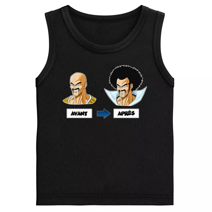 Débardeurs Enfants Garçons Parodie Dragon Ball Z - DBZ Avant - Après - Nappa, Hercule Satan