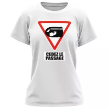 T-shirt Femme Bill Ball « Cédez le passage ! » – Parodie Mario Kart