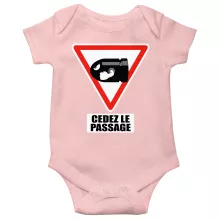 Body bébé (Filles) Bill Ball « Cédez le passage ! » – Parodie Mario Kart