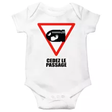 Body bébé Bill Ball « Cédez le passage ! » – Parodie Mario Kart