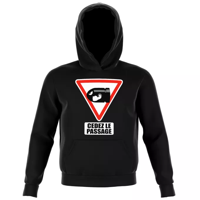 Sweat-shirts à Capuche Enfant Parodie Mario Kart Cédez le passage ! - Bill Ball