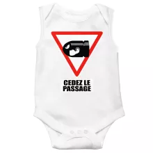 Body bébé Bill Ball « Cédez le passage ! » – Parodie Mario Kart