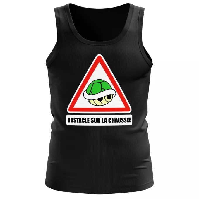 Débardeurs Hommes Parodie Mario Kart Obstacle sur la chaussée ! - La carapace verte