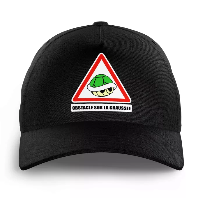 Casquettes Enfants Parodie Mario Kart Obstacle sur la chaussée ! - La carapace verte