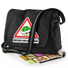 Sac à bandoulière La carapace verte « Obstacle sur la chaussée ! » – Parodie Mario Kart