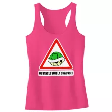 Débardeur Enfant Fille La carapace verte « Obstacle sur la chaussée ! » – Parodie Mario Kart