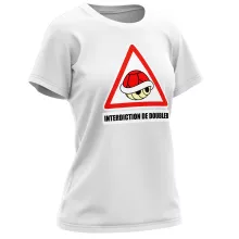 T-shirt Femme La carapace rouge « Interdiction de doubler ! » – Parodie Mario Kart