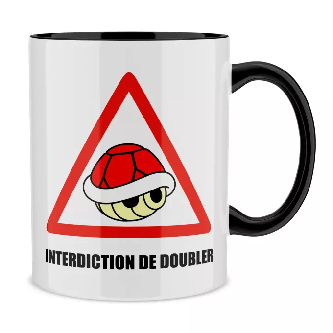 Mugs Parodie Mario Kart Interdiction de doubler ! - La carapace rouge