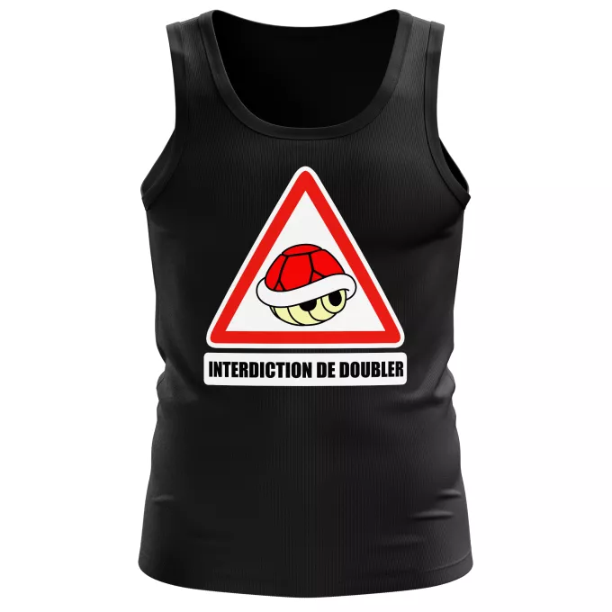 Débardeurs Hommes Parodie Mario Kart Interdiction de doubler ! - La carapace rouge