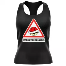 Débardeur Femme La carapace rouge « Interdiction de doubler ! » – Parodie Mario Kart