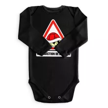 Body bébé manches longues La carapace rouge « Interdiction de doubler ! » – Parodie Mario Kart