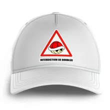 Casquette Enfant La carapace rouge « Interdiction de doubler ! » – Parodie Mario Kart