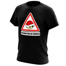 T-shirt La carapace rouge « Interdiction de doubler ! » – Parodie Mario Kart