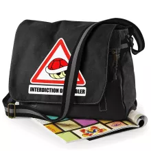Sac à bandoulière La carapace rouge « Interdiction de doubler ! » – Parodie Mario Kart