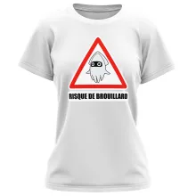 T-shirt Femme Poulba « Risque de Brouillard ! » – Parodie Mario Kart