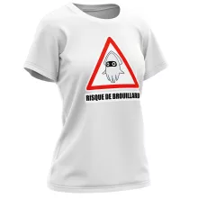 T-shirt Femme Poulba « Risque de Brouillard ! » – Parodie Mario Kart