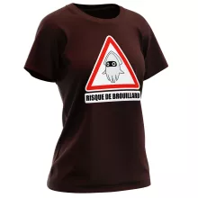 T-shirt Femme Poulba « Risque de Brouillard ! » – Parodie Mario Kart