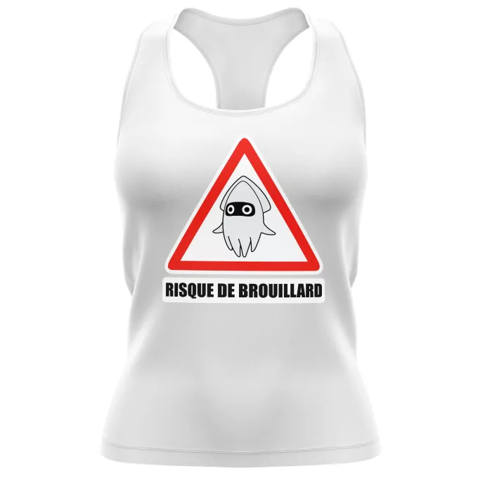 Débardeur Femme Parodie Mario Kart Risque de Brouillard ! - Poulba le Poulpe Masqué