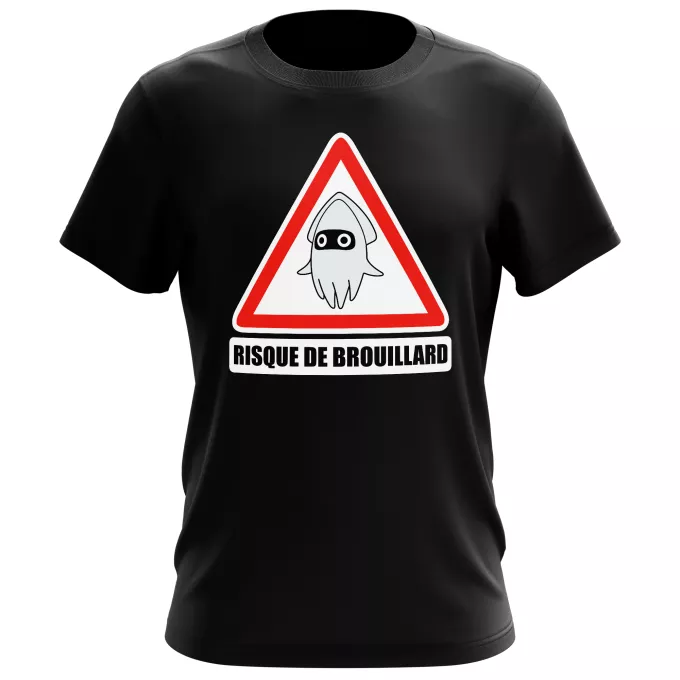T-shirts Hommes Parodie Mario Kart Risque de Brouillard ! - Poulba le Poulpe Masqué