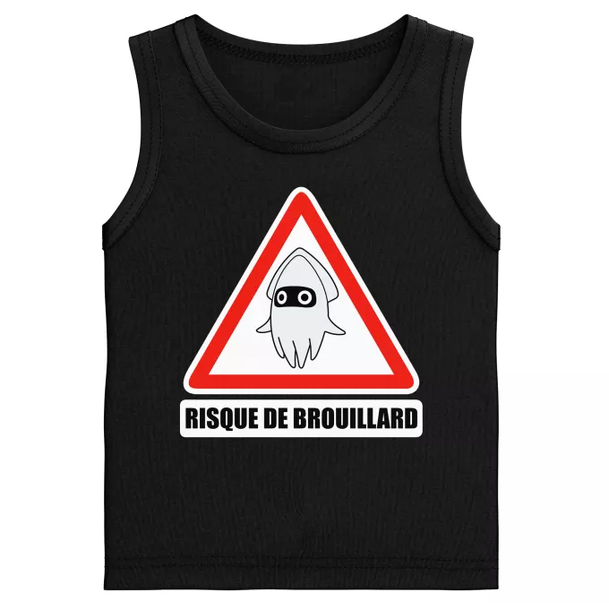 Débardeurs Enfants Garçons Parodie Mario Kart Risque de Brouillard ! - Poulba le Poulpe Masqué