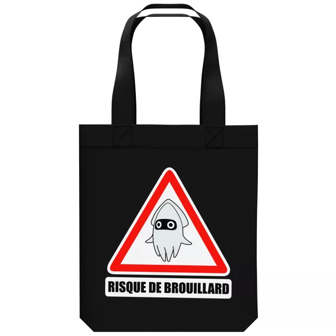 Sac Tote Bag en coton Bio Parodie Mario Kart Risque de Brouillard ! - Poulba le Poulpe Masqué