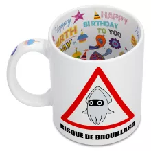 Mug Poulba « Risque de Brouillard ! » – Parodie Mario Kart