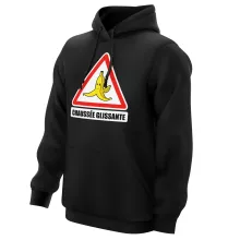 Sweat à capuche La banane « Chaussée glissante ! » – Parodie Mario Kart