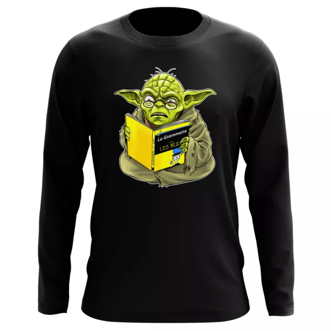T-Shirts manches longues Parodie Star Wars En grammaire, un zéro, il est... :) - Yoda