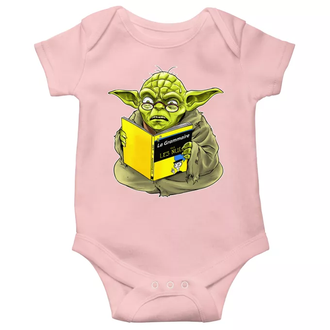 Body bébé manches courtes (Filles) Parodie Star Wars En grammaire, un zéro, il est... :) - Yoda
