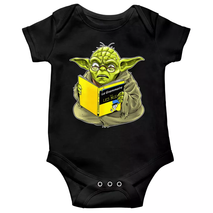 Body bébé manches courtes Parodie Star Wars En grammaire, un zéro, il est... :) - Yoda