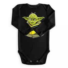 Body bébé manches longues Yoda « En grammaire, un zéro, il est... » – Parodie Star Wars