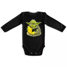 Body bébé manches longues Yoda « En grammaire, un zéro, il est... » – Parodie Star Wars