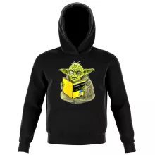 Sweat à capuche Enfant Yoda « En grammaire, un zéro, il est... » – Parodie Star Wars