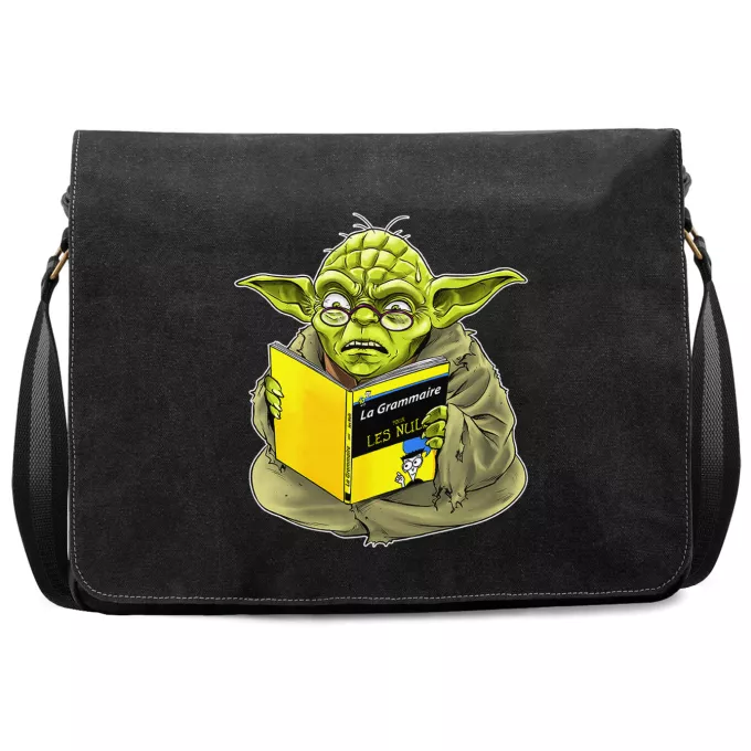 Sac à Bandoulière Premium Parodie Star Wars En grammaire, un zéro, il est... :) - Yoda