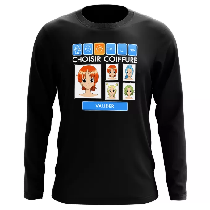 T-Shirts manches longues Parodie One Piece Générateur de personnages :) - Nami, Vivi