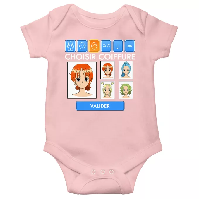 Body bébé manches courtes (Filles) Parodie One Piece Générateur de personnages :) - Nami, Vivi