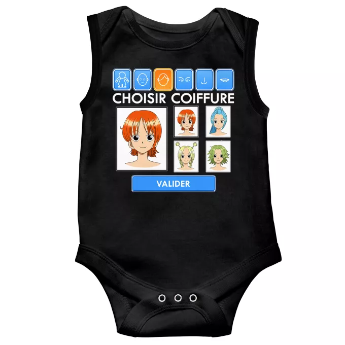 Body bébé sans manches Parodie One Piece Générateur de personnages :) - Nami, Vivi